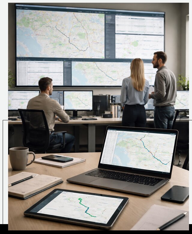 Трекинг грузов и Fleet Management, мониторинг автопарка в Гатчине