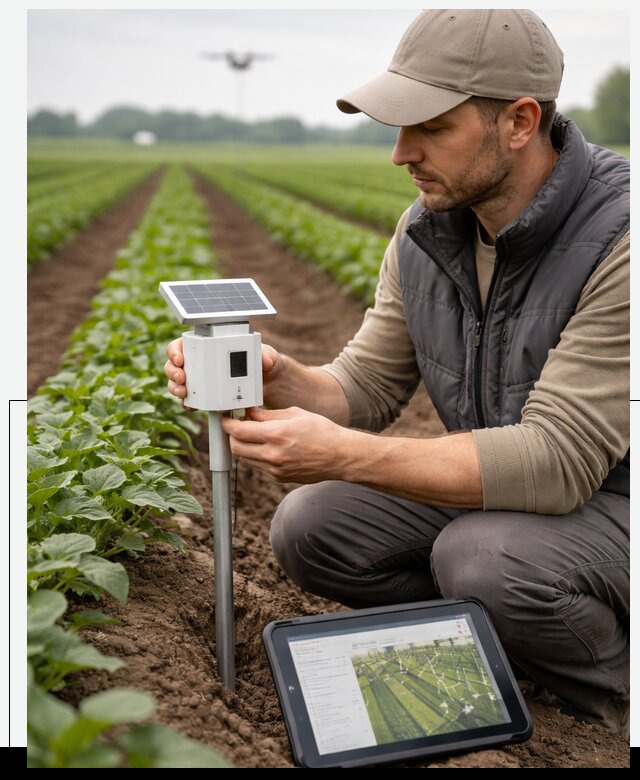IoT мониторинг сельскохозяйственных полей и контроля в Гатчине